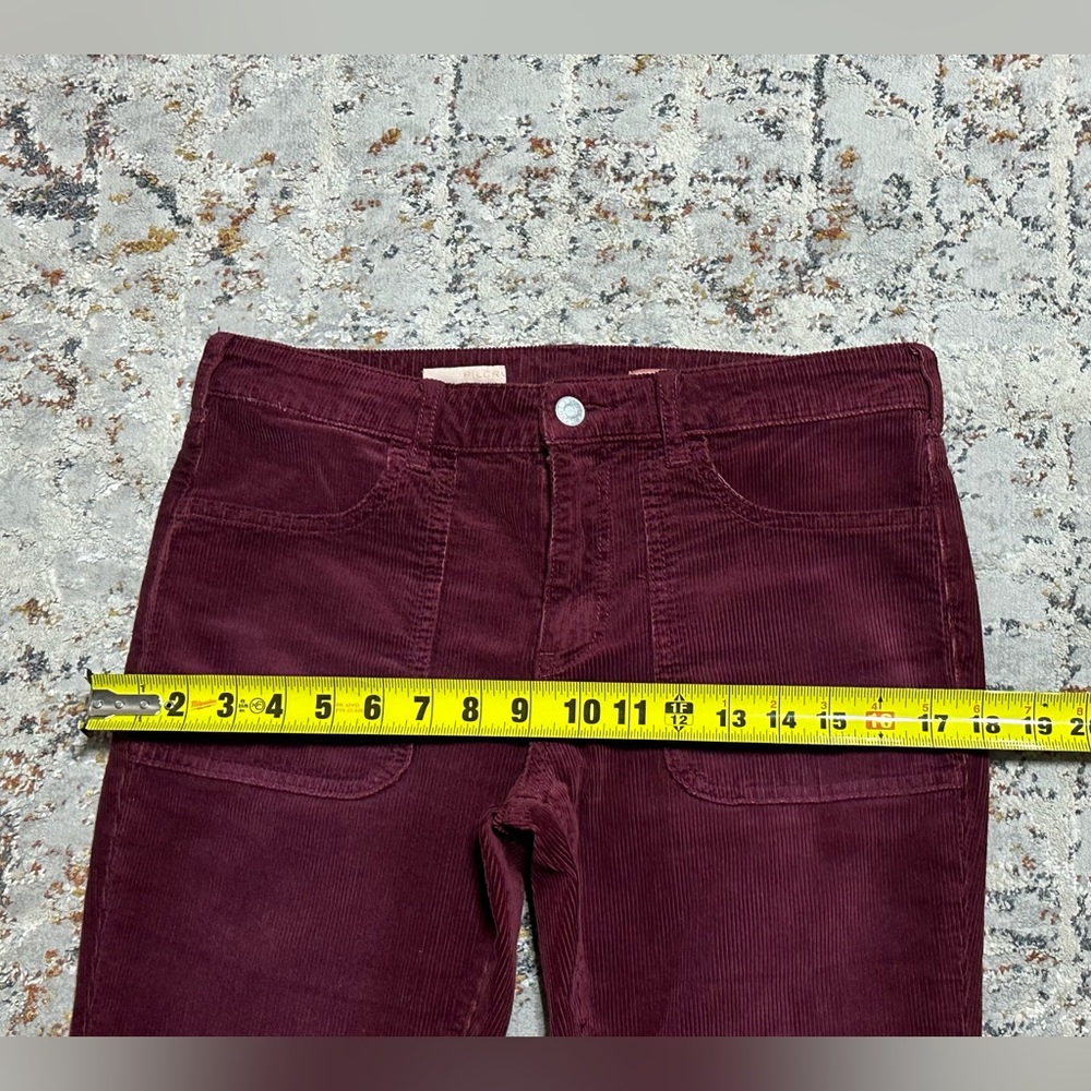 Anthropologie Pilcro Icon Flare Corduroy Pants Jeans Flared Wine size 28 - Picture 8 of 14
